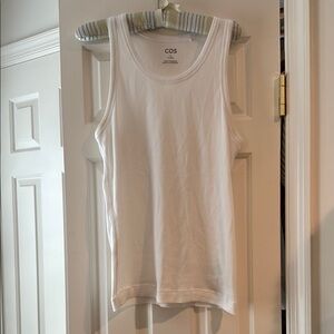 COS Ribbed White Tank Top